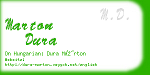 marton dura business card